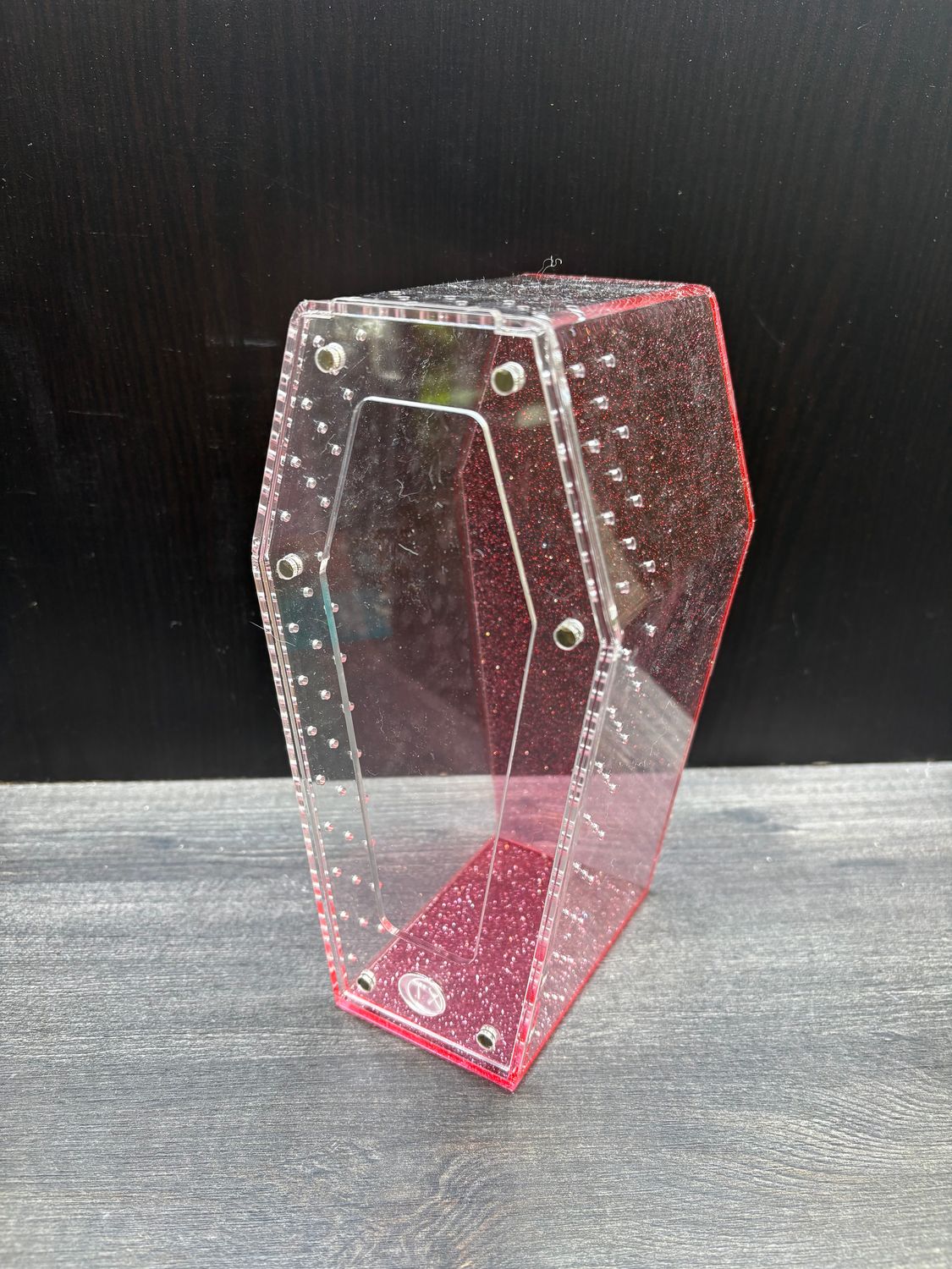 Acryl Terrarium Sargform rosa BTH 10 x 10 x 20cm mit Magnetverschluß