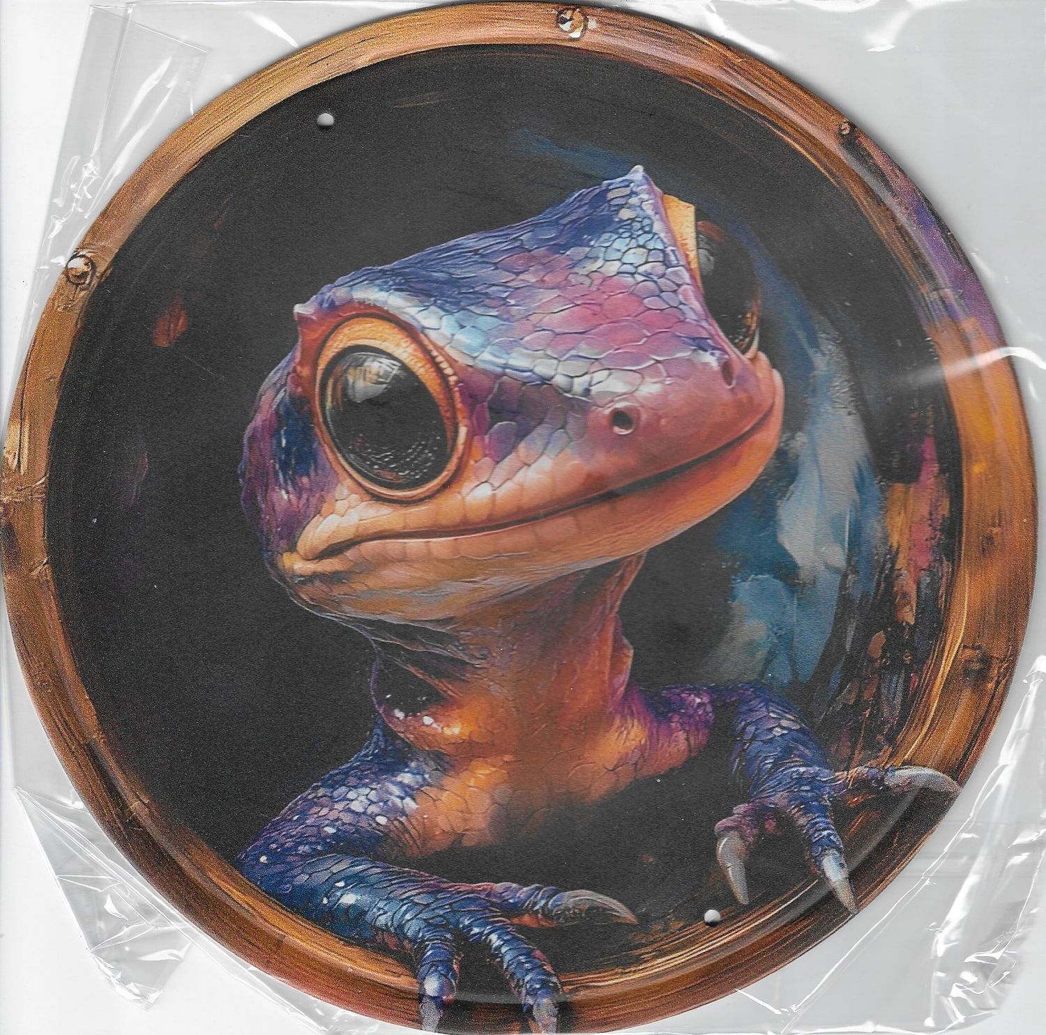 20cm ⌀ Metallschild Gecko Wand oder Türschild