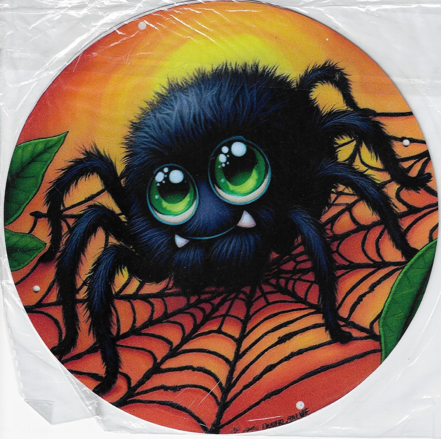 20cm ⌀ Metallschild niedliche Spinne Wand oder Türschild