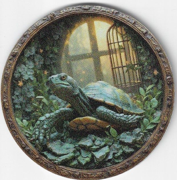 8cm ⌀ Acryl-Magnetplakette Schildkröte Küchenmagnet