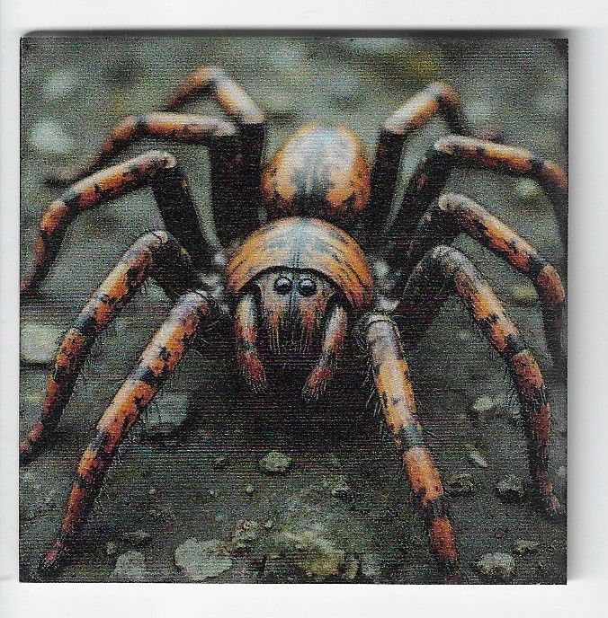 8cm ⌀ Acryl-Magnetplakette Spinne Küchenmagnet