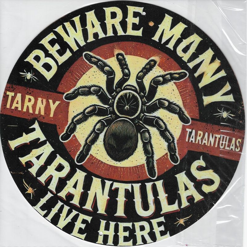 20cm ⌀ Metallschild Vintage Vorsicht vor Taranteln Wand oder Türschild