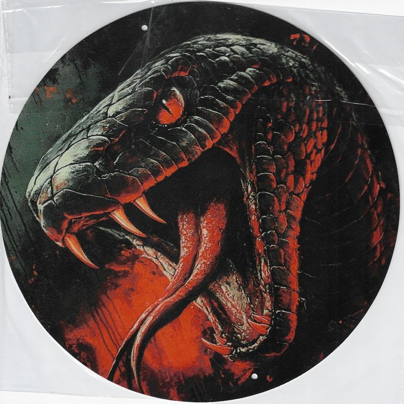 20cm ⌀ Metallschild Vintage Snake Schlange Wand oder Türschild gelocht