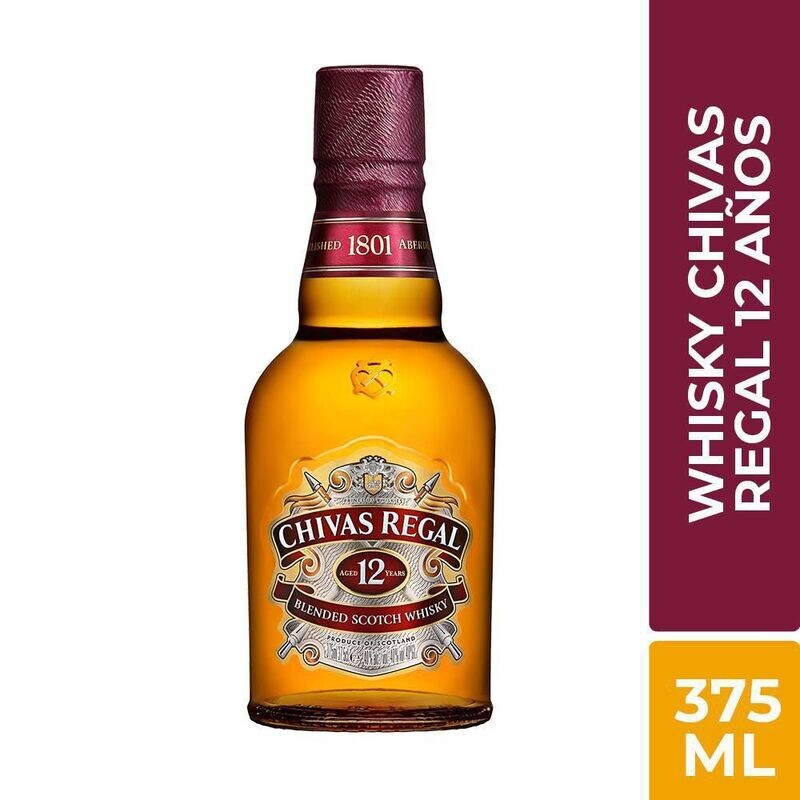 Whisky chivas 12 años 375 ml
