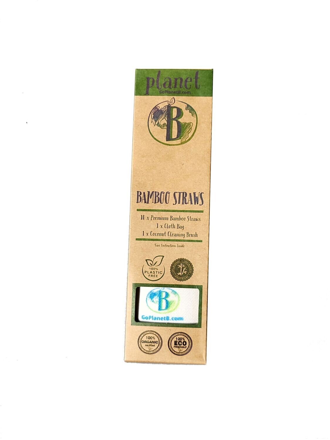 Reusable Premium Bamboo Straws 10pcs