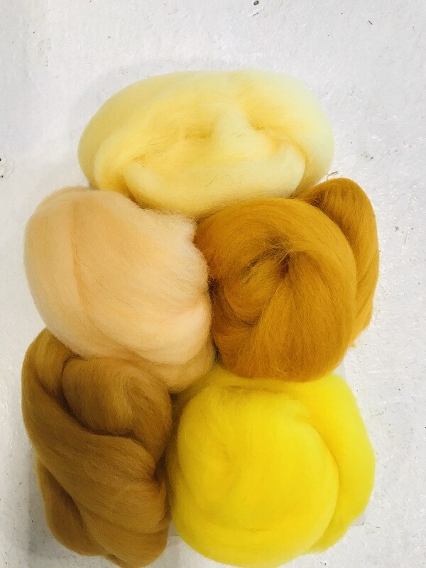 Colour palette Pak for felters - yellows/golds