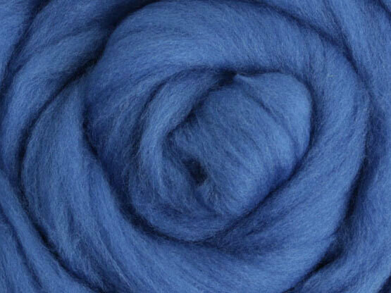 Corriedale Top - Classic Blue