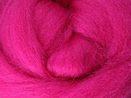 Corriedale Top - Magenta