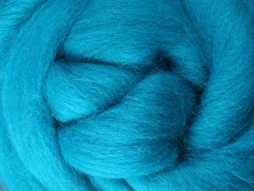 Corriedale Top - Turquoise