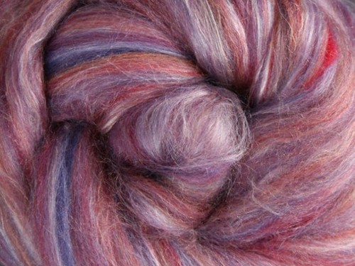 Merino (22micron) &amp; SILK blend- Mulberry  200 Grams