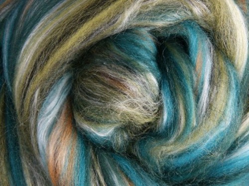 Merino (22micron) &amp; SILK blend - Peppercorns  200 Grams
