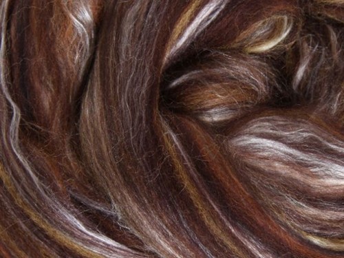Merino (22micron) &amp; SILK blend- Spice  - 200 Grams