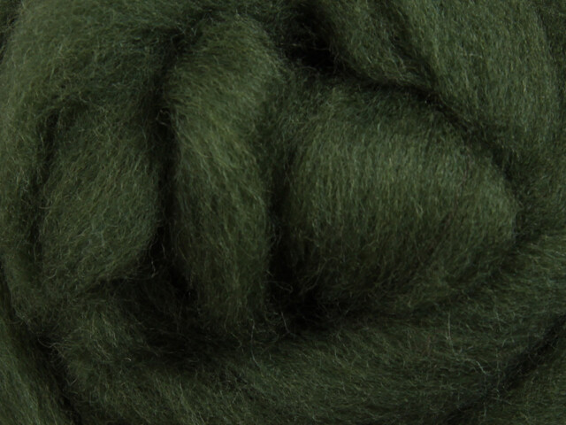 Corriedale Top - Fern Green