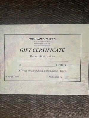 GIFT CERTIFICATES