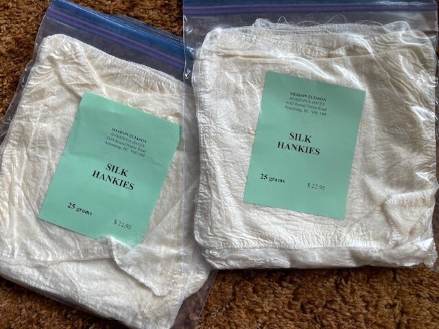 Silk Hankies - 25 grams.