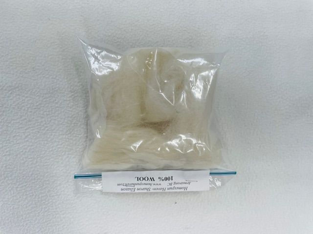100% wool Mini bag - Natural White