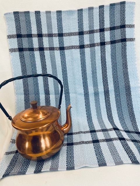Handwoven Tea Towel - Pale Blue