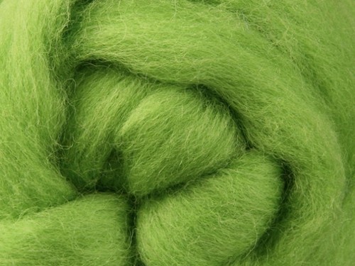 Merino Top ~22 -Flourescent Lime  200 Grams
