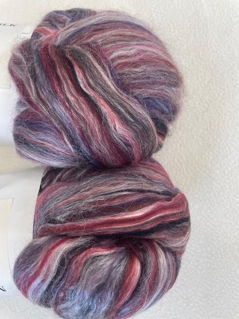 Merino (South American) &amp; SILK blend - RED