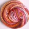 Merino (22micron) &amp; SILK blend- Sunset  200 Grams