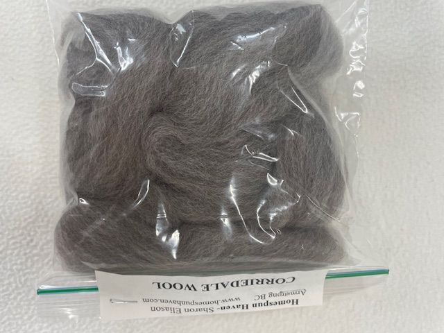 100% wool for felters- NATURAL GREY