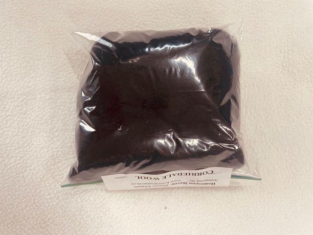 100% wool for felters- DARK BROWN