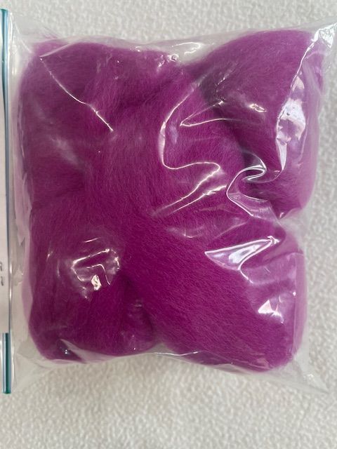 100% wool for felters  - MAGENTA