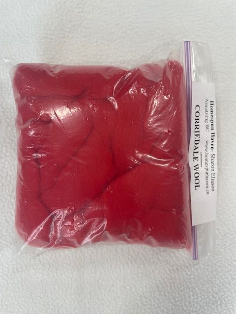 100% wool  for felters- RED
