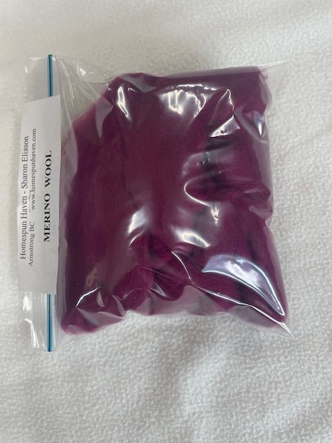 100% wool  for felters - WINE