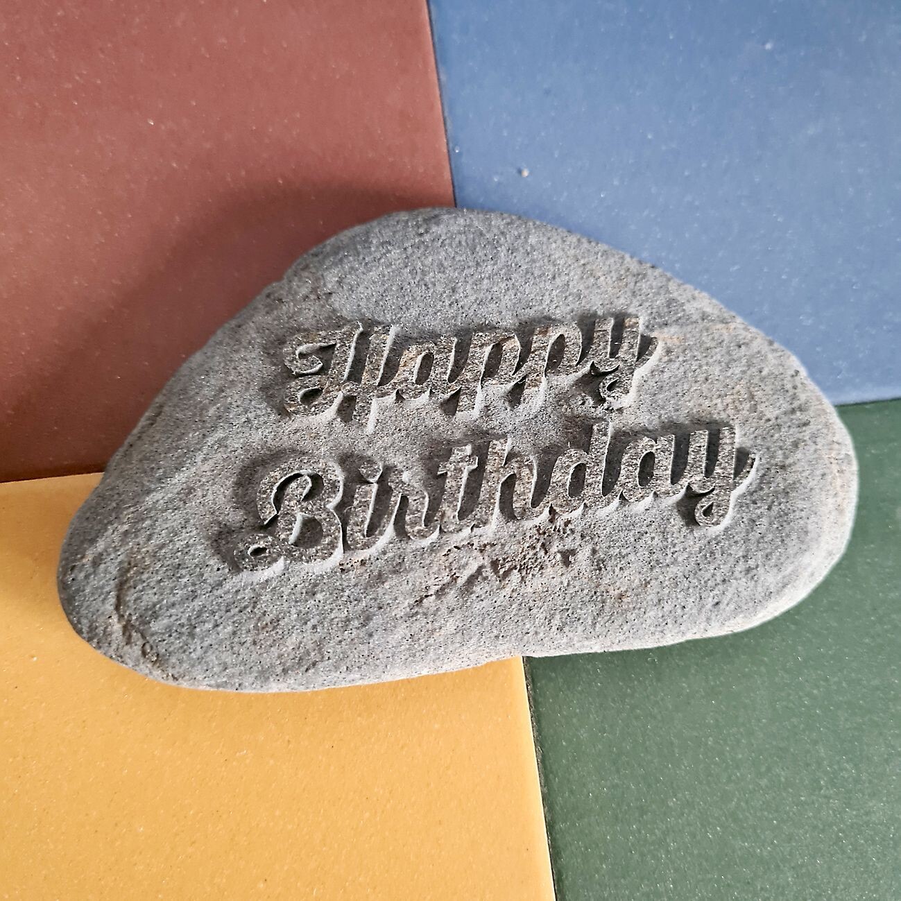 Stein Happy Birthday ca.95x65mm