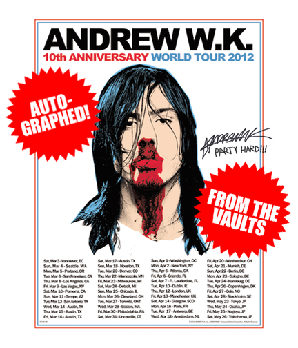 AUTOGRAPHED Limited Edition Screen Printed 2012 World Tour Poster