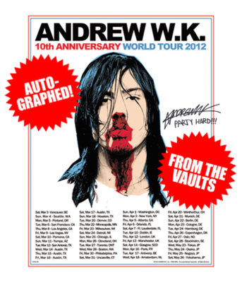 AUTOGRAPHED Limited Edition Screen Printed 2012 World Tour Poster