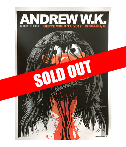 AUTOGRAPHED &quot;Party Animal&quot; Riot Fest Poster, Option: Autographed