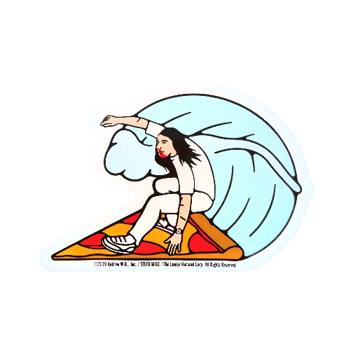 Pizza Surfer Sticker