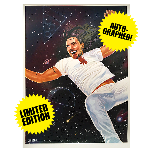 Hand Numbered AUTOGRAPHED &quot;Partying In Space&quot; Screen Printed Poster