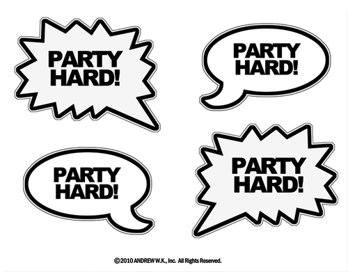 Party Hard Balloon Sticker Set