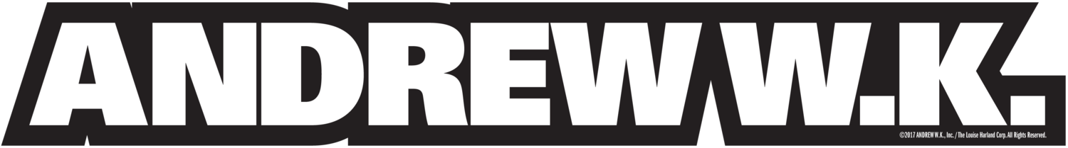 Andrew W.K. Classic Name Logo Vinyl Sticker