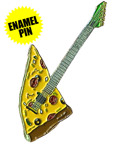 Pizza Guitar Enamel Pin