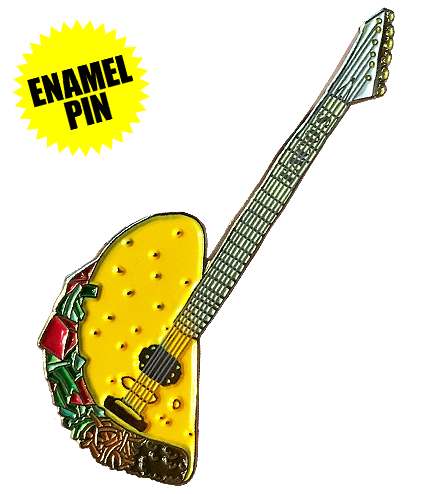 Taco Guitar Enamel Pin