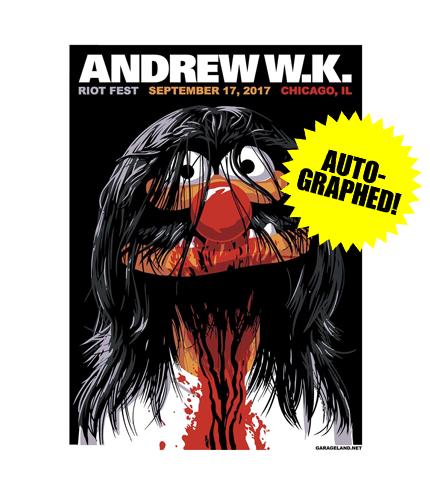 AUTOGRAPHED &quot;Party Animal&quot; Riot Fest Poster