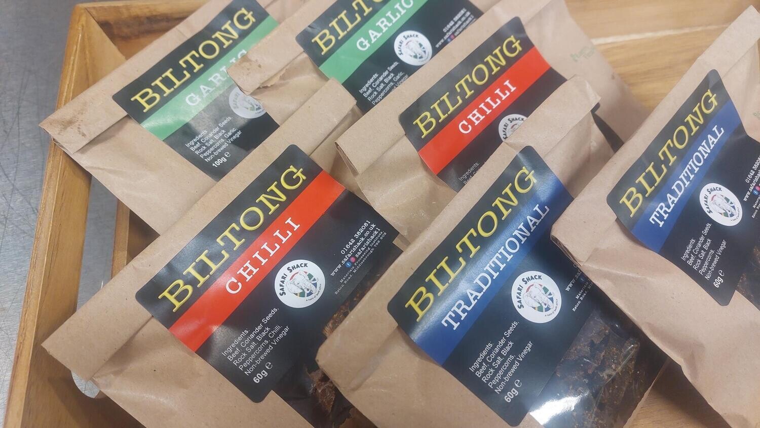 Biltong 6 pack (60g/100g)