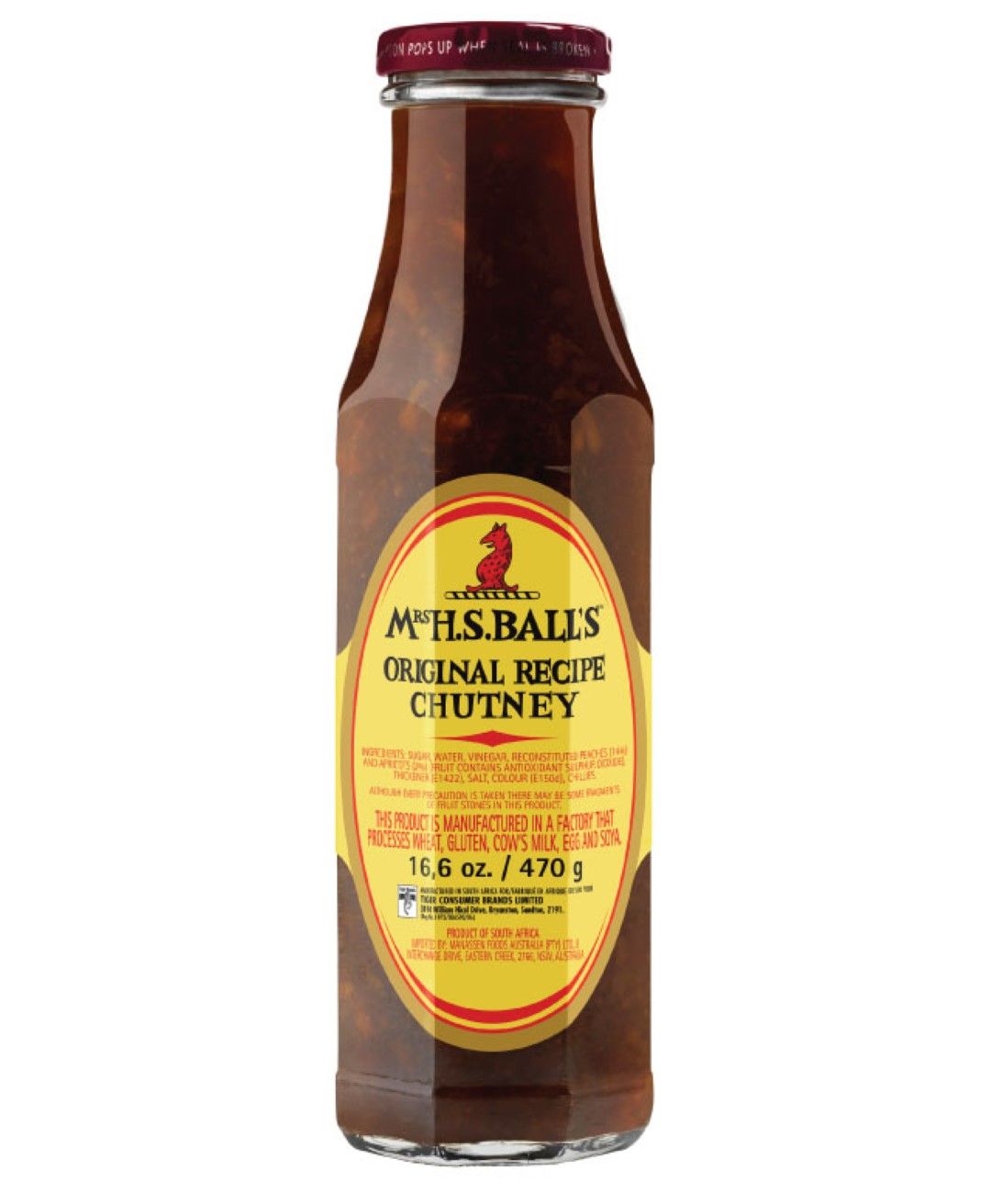 Mrs Balls Chutney 470g, Mrs Balls Chutney: Original