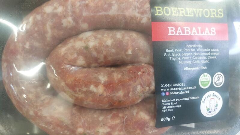 Babalas Boerewors 500g  (Chili &amp; Garlic)
