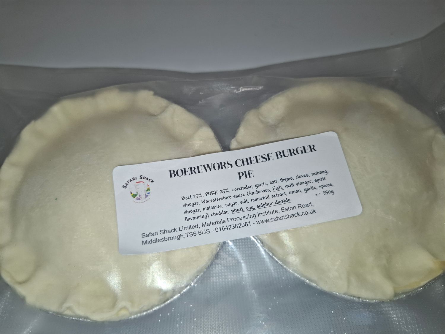 Boerewors Cheese Burger Pie (Pack of 2) Boerewors Cheese Burger Pie (Pack of 2)