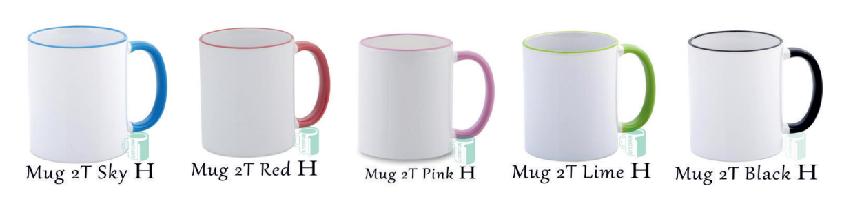 Mug with colour trim