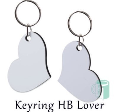 Double Hearts Keyring