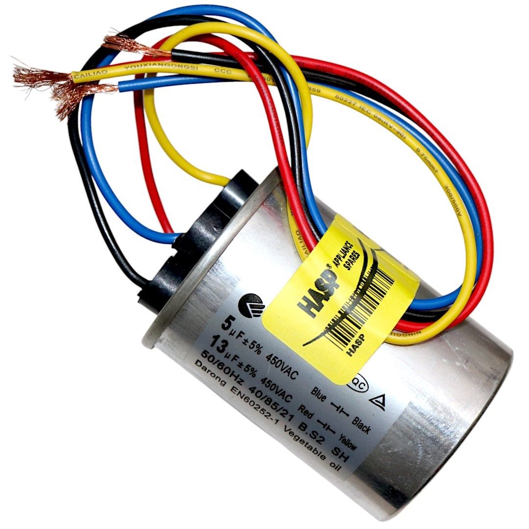 Defy Washing Machine  Capacitor 13uF+5uF 450VAC