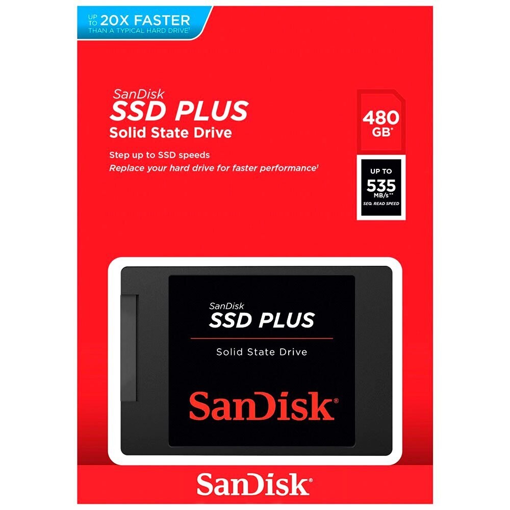 SanDisk SSD Plus 535Mbps SATA III 2.5&quot; Internal Solid State Drive, Storage: 480