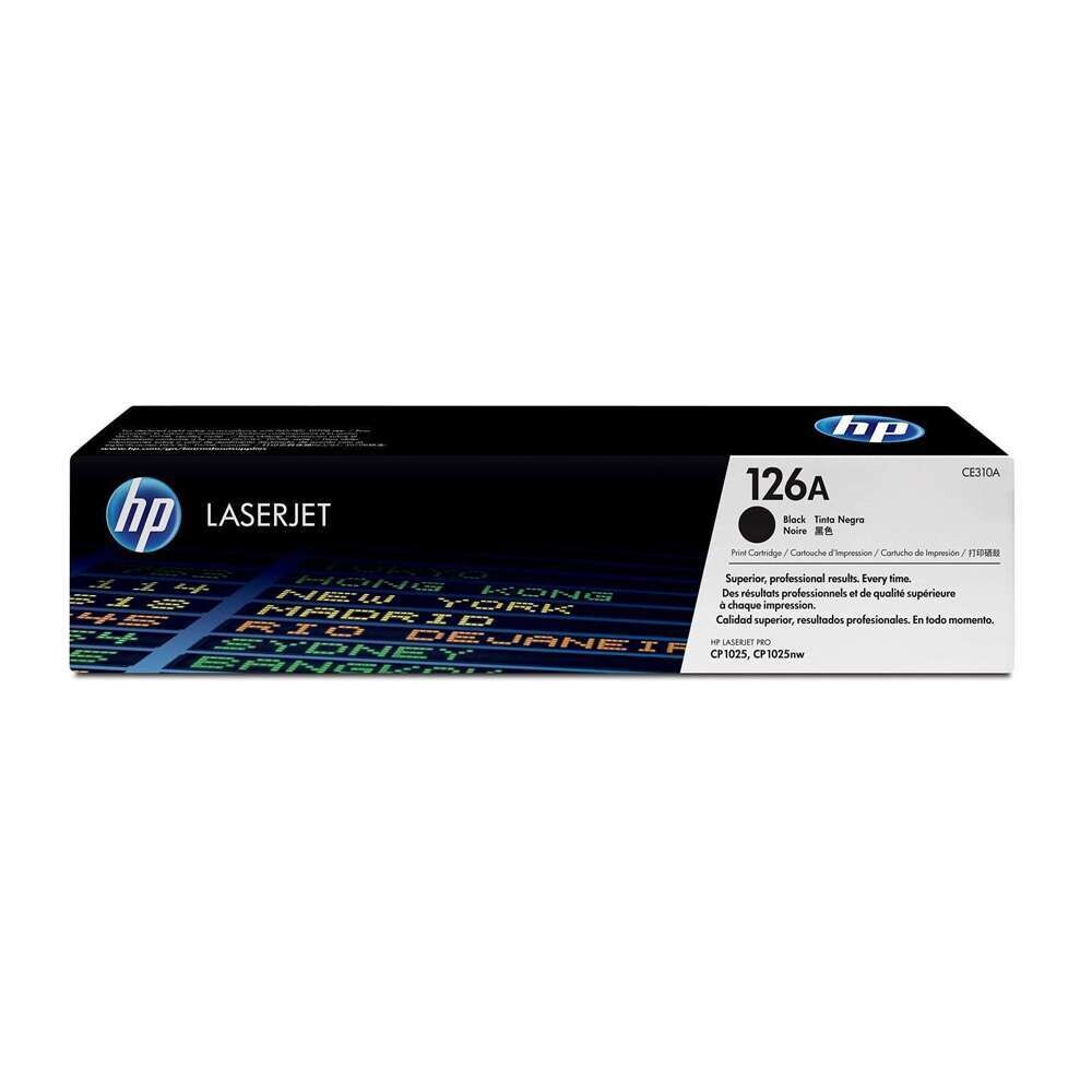 HP 126A Original LaserJet Toner Cartridge, Color: Black