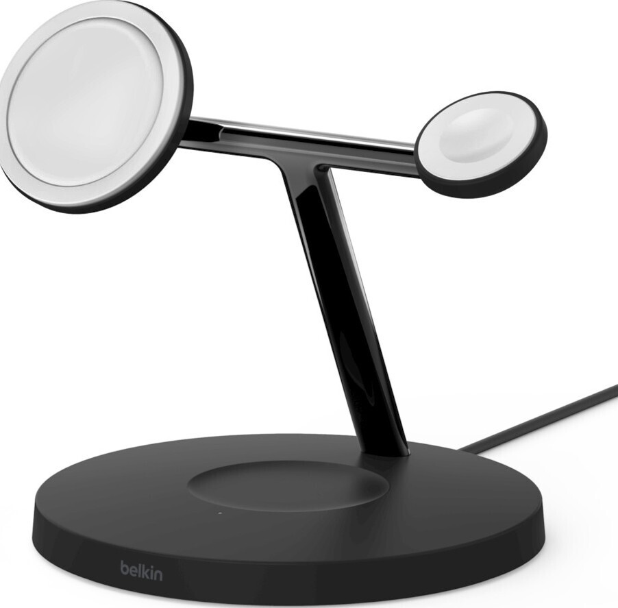 Belkin BoostCharge Pro 3-in-1 Wireless Charger with MagSafe 15W, Color: Black